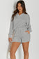 Half Button Sweatshirt and Shorts Active Set